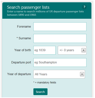 Search Passenger Lists