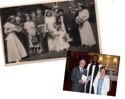 Wedding in 1952 and wedding vows renewed in 2012