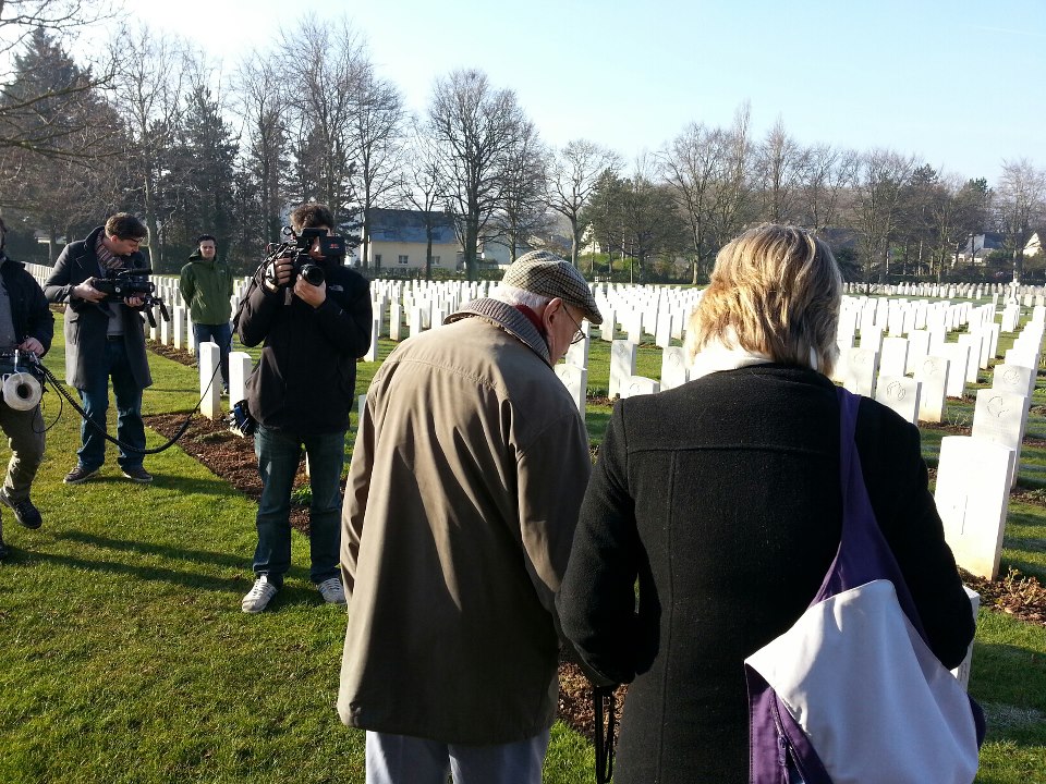 Visiting the grave stones